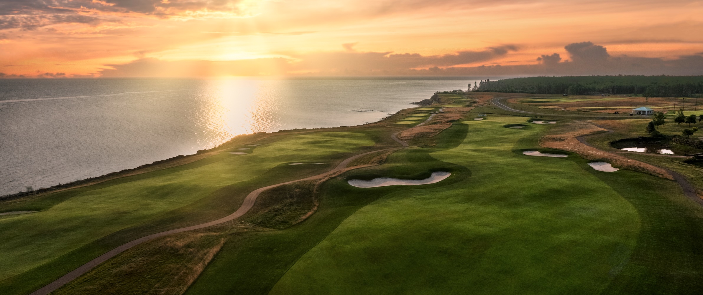 Fox Harb'r Resort — oceanside fairway at sunset